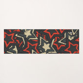 赤モダン黒星パタカッコいいーングランジカスタム ヨガマット (裏面(横))