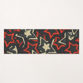 赤モダン黒星パタカッコいいーングランジカスタム ヨガマット (正面(横))