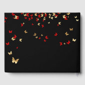 赤モダン黒金ゴールド写エレガント真キンセアニェラ ゲストブック (裏面)