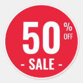 赤モダン50販売製品割引 ラウンドシール (正面)