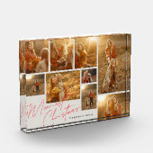 赤モダン9コラージュ数々のクリスマス フォトブロック (左)