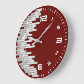 赤モダン ラージ壁時計 (傾斜)