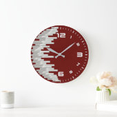 赤モダン ラージ壁時計 (ホーム)
