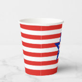 赤モダン/白の3色の星ストライプの 紙コップ (右)