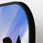 赤モダン/白3:16十字翼と翼を持つスクリプト ピックルボールラケット (左詳細)