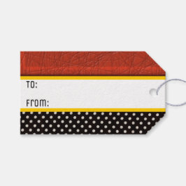 赤モダン、白、黒、金ゴールド ギフトタグ