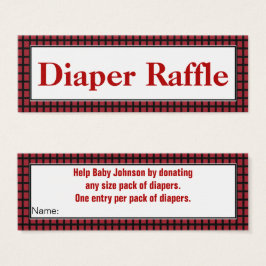 赤モダン・黒・白おむつラッフル