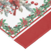 赤モッキンバードポインセテ縁どィアレッド テーブルクロス (アングル)