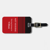 赤モノはっきりしたグラムアクリルラゲージタグ ラゲッジタグ (正面横)