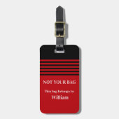 赤モノはっきりしたグラムアクリルラゲージタグ ラゲッジタグ (正面縦)