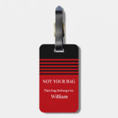 赤モノはっきりしたグラムアクリルラゲージタグ ラゲッジタグ (裏面縦)