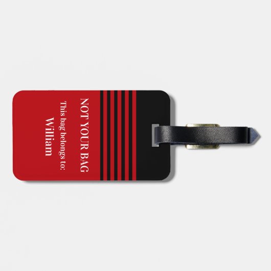 赤モノはっきりしたグラムアクリルラゲージタグ ラゲッジタグ (裏面横)