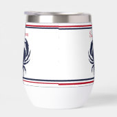 赤モノグラムの白ネイビーブルーカ航海のニ (右面)