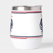 赤モノグラムの白ネイビーブルーカ航海のニ (左面)