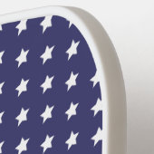 赤モノグラムの白・青アメリカ国旗 ピックルボールラケット (左詳細)