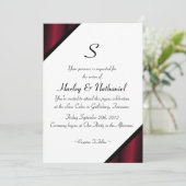 赤モノグラムの絹 招待状 (スタンド正面)