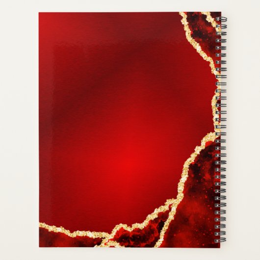 赤モノグラムの黒金ゴールド瑪瑙2023 2024 エレガント プランナー手帳 (裏面)