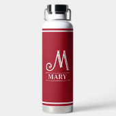 赤モノグラムの ウォーターボトル (背面)