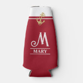 赤モノグラムの ボトルクーラー (正面)