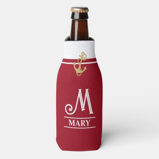 赤モノグラムの ボトルクーラー (ボトル正面)