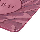 赤モノグラムアガベ切削盤 カッティングボード (角)