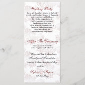 赤モノグラム結婚式 プログラム (裏面)