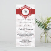 赤モノグラム結婚式 プログラム (スタンド正面)