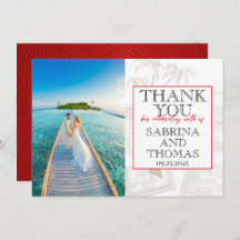 赤モルディブ結婚の写真ありがとう