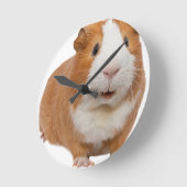 赤モルモット ラウンド壁時計 (傾斜)