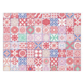 赤モロッコタイル テーブルクロス (正面(横))