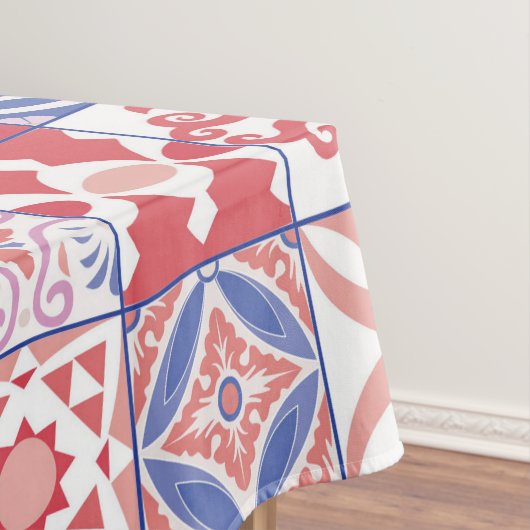 赤モロッコタイル テーブルクロス (インサイチュ)