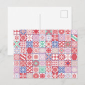 赤モロッコタイル ポストカード (正面/裏面)