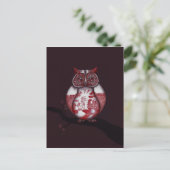 赤ヤナギフクロウはがき ポストカード (スタンド正面)