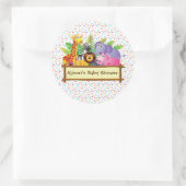 赤ユニセックスちゃんシャワー散水ジャングルのサファリのお願い ラウンドシール (バッグ)