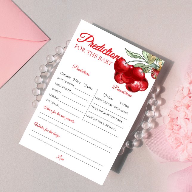 赤ユニークさくらんぼ赤ちゃんシャワー予測ゲーム (クリエイターアップロード済み)