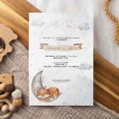 赤ユニークちゃんシャワー招待状ムーンライトドリームズ 招待状