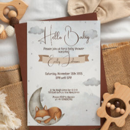 赤ユニークちゃんシャワー招待状ムーンライトドリームズ 招待状