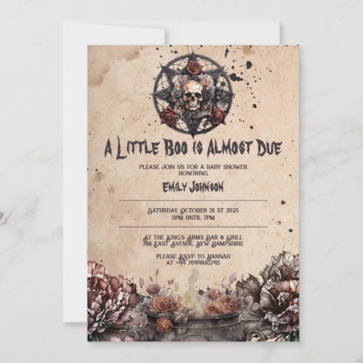 赤ユニークちゃんシャワー招待状夜行性ベビー 招待状 (正面)