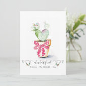 赤ユニークと緑かわいいサボテンのクリスマス シーズンカード (スタンド正面)