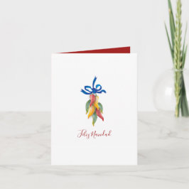 赤ユニークと緑の水色のクリスマス シーズンカード