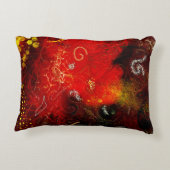 赤ユニークと金ゴールドの贅沢フェミニンエレガント アクセントクッション (裏面)