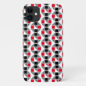 赤ユニークと黒のモダン美学 Case-Mate iPhoneケース (裏面)