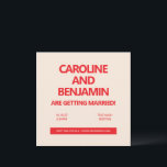 赤ユニークはっきりした文字モダンミニマ結婚リスト 招待状<br><div class="desc">このミニマリスト結婚式招待状とスタイルでモダンあなたの特別な日を発表。ソフトはっきりしたでニュートラルな背景に赤いタイポグラフィを搭載し、この保デザインは強い声明を作りながらシンプルそれをする。カップルの計画に最適コンテンポラリーな結婚この招待は、クリーンなラインと簡単なレイアウトで洗練さを醸し出す。あなたはの都市で結婚のホストか、親密なカジュアルお祝い、このデザインは多目的でスタイリッシュある。詳細をパーソナライズしユニークて、あなたの一日を反映し、ゲストに永続的な印象を作成する。</div>