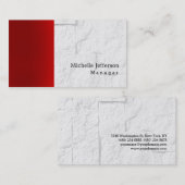 赤ユニークスタイリッシュ灰色の壁レンガ 名刺 (正面/裏面)