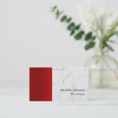 赤ユニークスタイリッシュ灰色の壁レンガ 名刺 (スタンド正面)