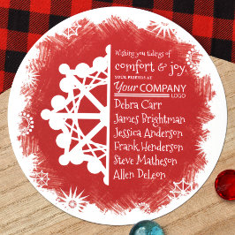 赤ユニークターコイズホワイトビジネスホリデーカード シーズンカード