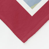 赤ユニークパーソナライズされたストライプの写真コラージュ フリースブランケット (角)