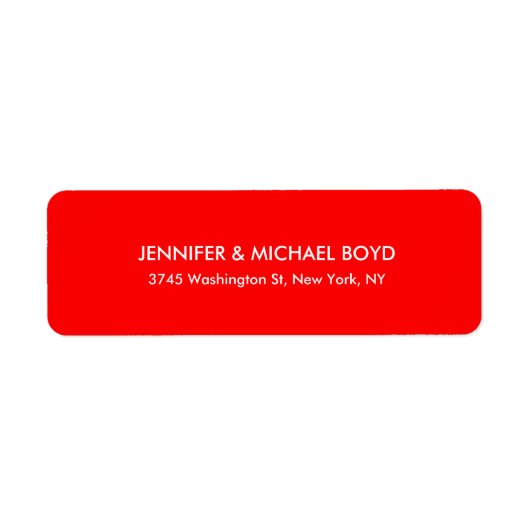 赤ユニークモダンスタイリッシュ家族 ラベル (正面)