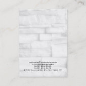 赤ユニーク白い壁レンガ垂直モノグラム 名刺 (裏面)