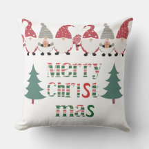 赤ユニーク緑と白の木々を持つ文字サンタ